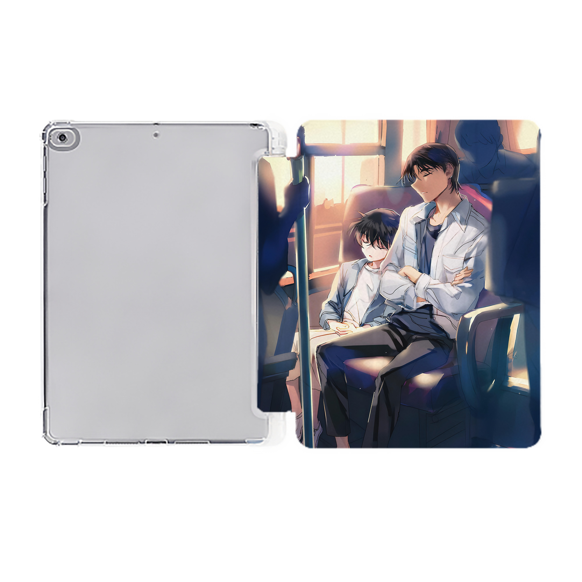 （画像用） 名探偵コナン Detective Conan IPad ケース ペン収納付き 三つ折りスタンド PUレザー×シリコン 対応機種9.5/10.5/10.9インチ
